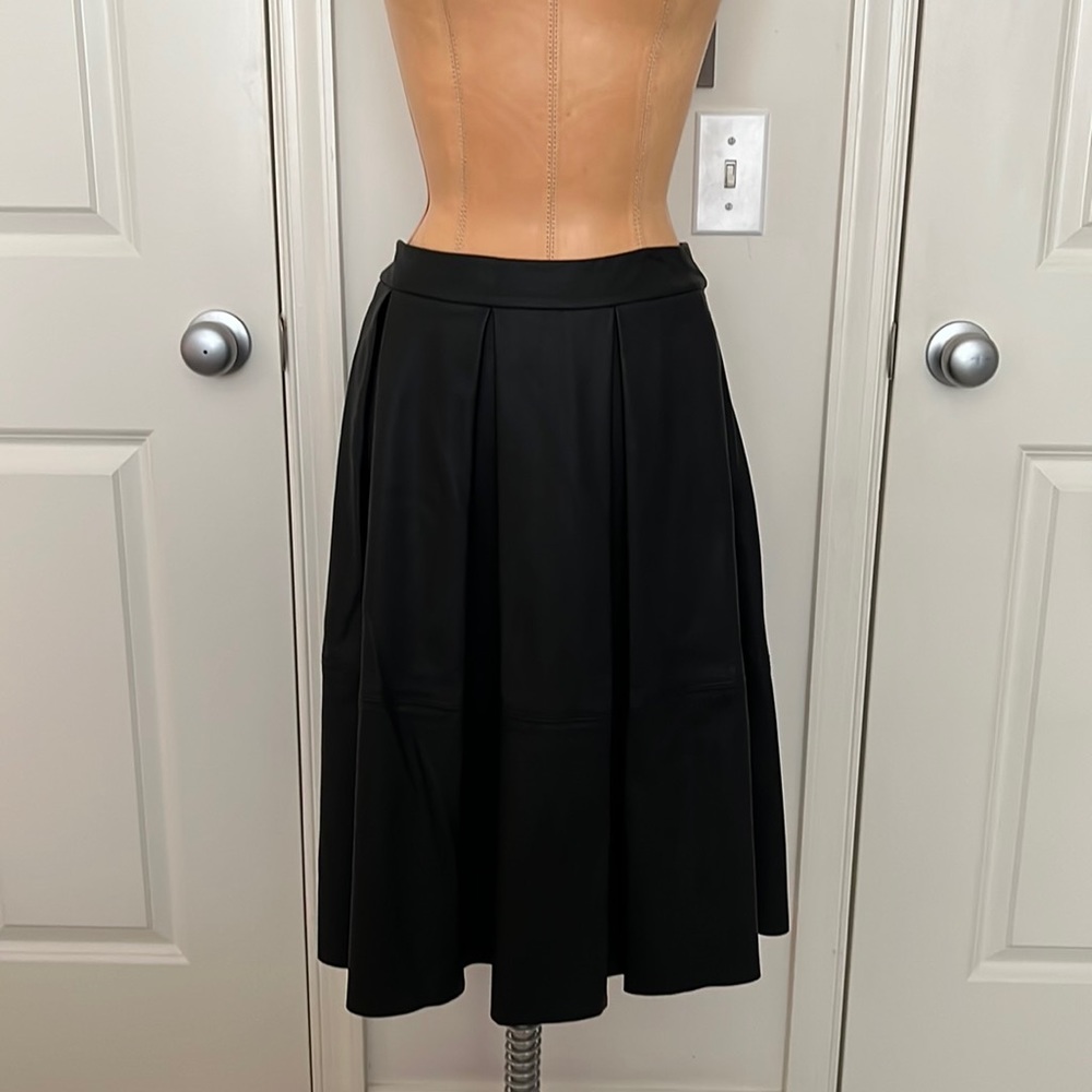EXPRESS faux leather a-line midi skirt size 2